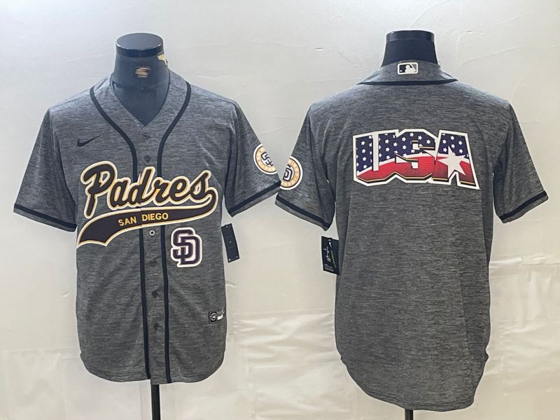 Men San Diego Padres Blank Grey Jointly 2024 Nike MLB Jersey style 8